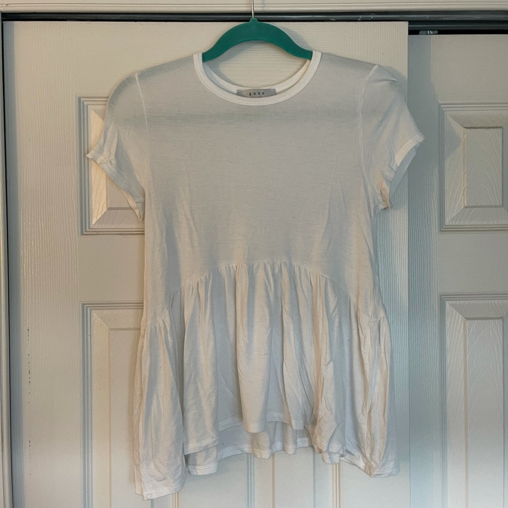 White GAZE top